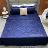 Bộ Chăn Drap Phi Lụa Xanh 20